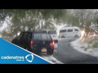 Cae fuerte granizada en Tula, Hidalgo / Heavy hail falls in Tula, Hidalgo
