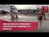 Lluvias en Sonora dejan un muerto, inundaciones y vehículos dañados