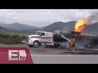Se incendia pipa de gas en San Luis Potosí / Titulares de la tarde