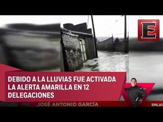 Fuerte granizada provoca inundaciones en Tlalpan