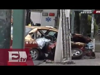 Mueren dos hombre en accidente automovilístico en la delegación Iztacalco / Vianey Esquinca