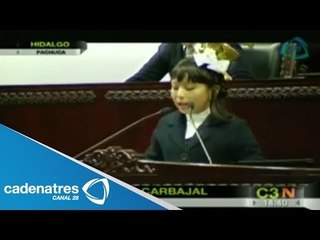 Niños de Hidalgo piden a legisladores del estado que erradiquen la violencia