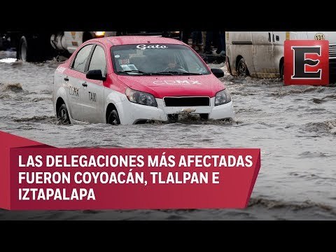 Intensas lluvias causan, otra vez, severas inundaciones en la CDMX