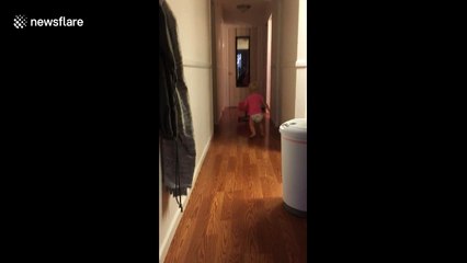 Tears before bedtime: toddler's attempt at fistbump fails spectacularly