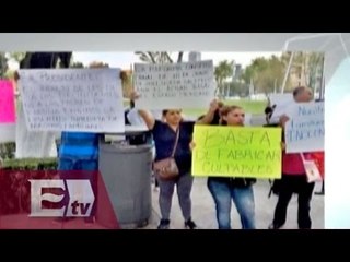 Familiares de detenidos por la fuga de 'El Chapo' protestan frente a la SEIDO