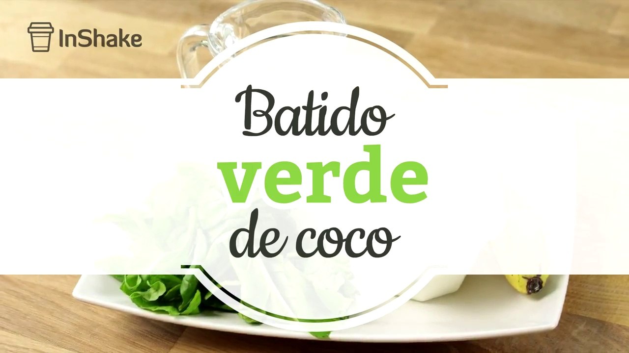 Batido verde de coco