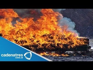 PGR incinera 55 toneladas de droga en Nuevo León