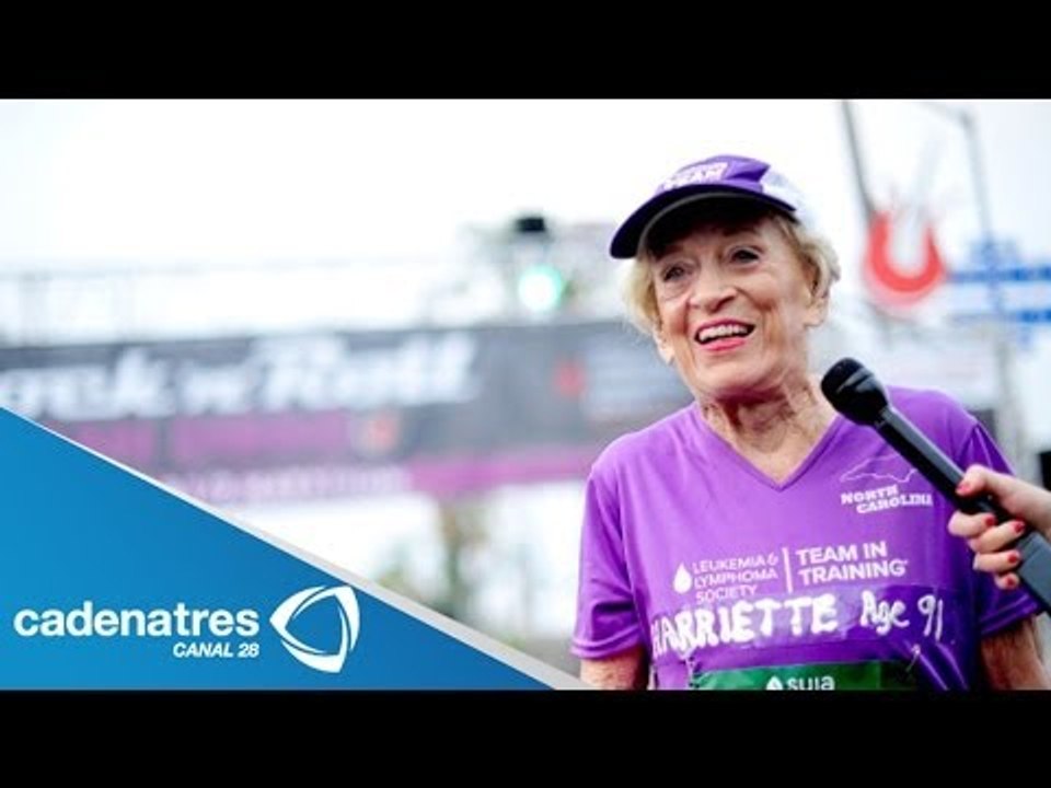 Mujer de 91 años corre maratones para recaudar fondos y apoyar enfermos de leucemia