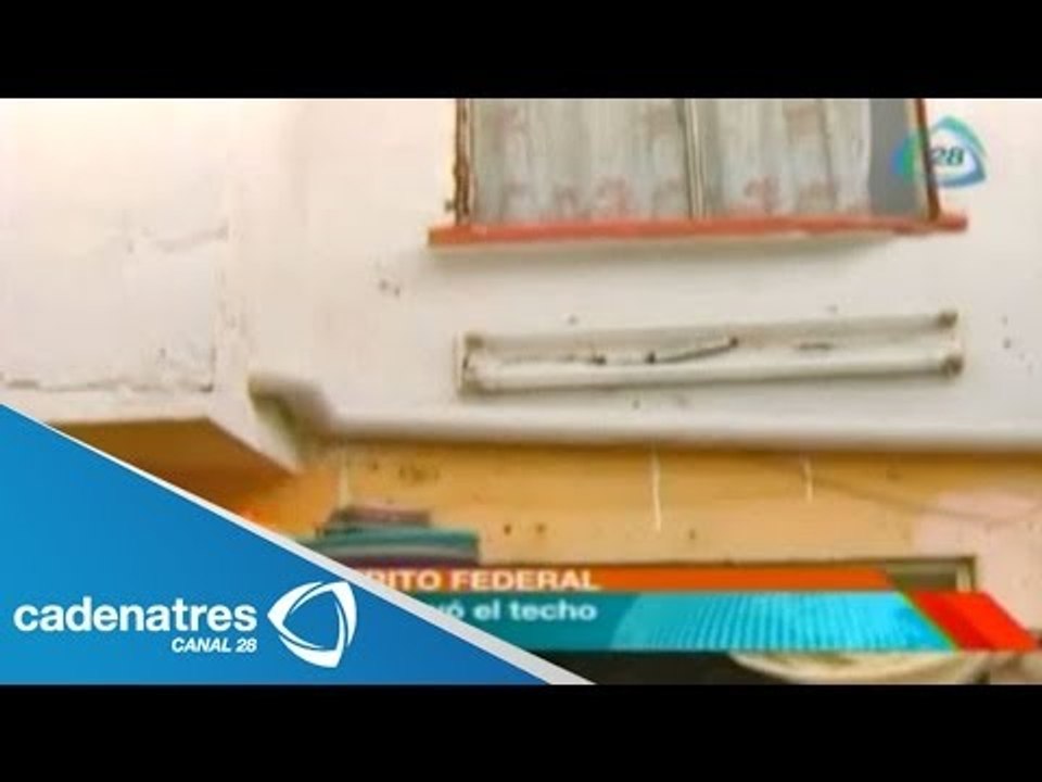Se cae el techo a personas de la tercera edad en el DF