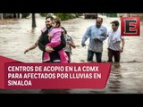 Centros de acopio para damnificados por inundaciones en Sinaloa