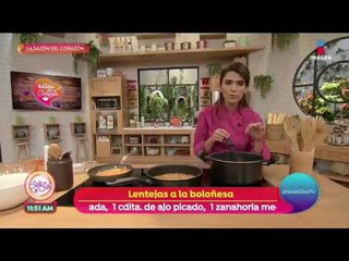Receta de la chef Yolo: Lentejas a la bolognesa
