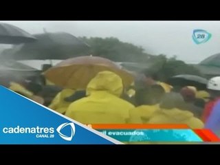 Miles de habitantes fueron evacuados por alerta de fuertes lluvias en Chiapas