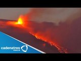 Espectacular erupción del volcán Etna en Italia / pectacular eruption of Mount Etna in Italy