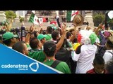Mexicanos festeja empate entre Brasil y México en el mundial 2014