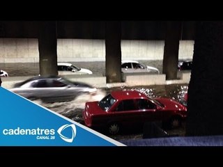 Gobierno del DF abre segundo piso del períferico gratuitamente tras fuerte lluvia