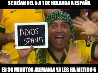 Famosos publican memes tras la derrota de Brasil ante Alemania