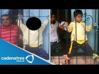 ¡IMPRESIONANTE! Amarran a niño a la ventana de su casa en Xalapa (VIDEO)