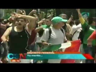 Capitalinos festejan el buen trabajo que realizó el TRI en el mundial 2014