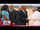 Barack Obama recibe al papa Francisco en EU / Titulares de la tarde