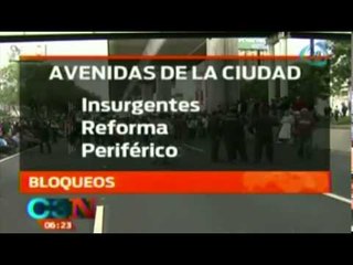 Caos en la Ciudad de México por cierres en las principales avenidas