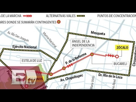 Recomendaciones viales por marcha de los 43 normalistas desaparecidos