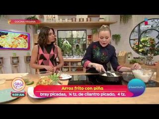 Receta: Arroz frito con piña