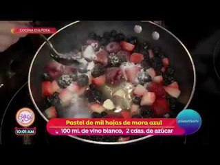 Receta: Pastel de milhojas con mora azul