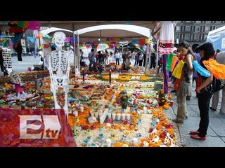 Todo listo para la megaofrenda en el Zócalo Capitalino / Yuriria Sierra