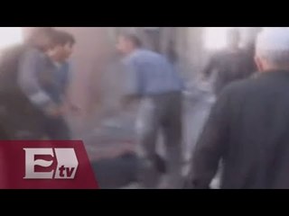 Momento justo al caer misil en Siria / Excélsior Informa