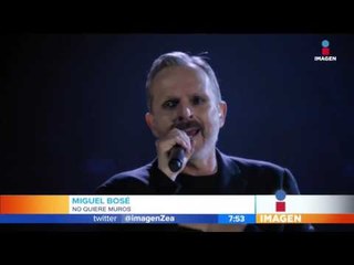 Miguel Bosé pide solidaridad en concierto en Texas