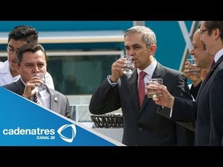Mancera inaugura planta de tratamiento de aguas residuales