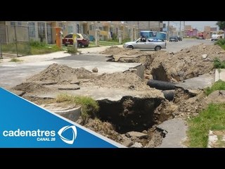 Viviendas de Valle de Chalco en riesgo por socavones