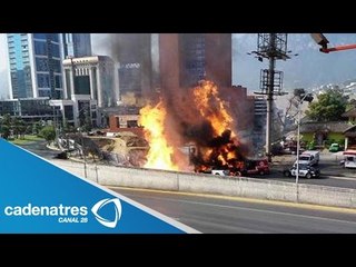 Explota tubería de gas natural en San Pedro, Nuevo León