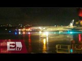 Avión sufre percance durante aterrizaje en el AICM / Francisco Zea