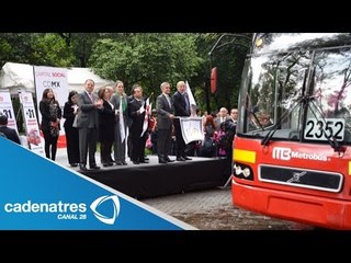 Miguel Ángel Mancera 31 nuevos Metrobuses a las Líneas 1 y 2