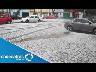 Download Video: VIDEO: Histórica granizada causa afectaciones por toda la capital mexicana