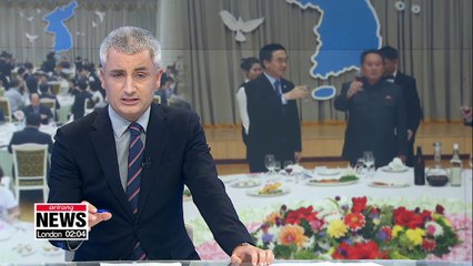 South and North Koreans stress peace and prosperity at welcoming banquet on Thursday