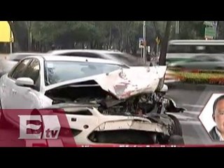 Aparatoso accidente en Paseo de la Reforma / Yazmín Jalil
