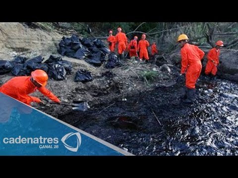 Director general de PEMEX supervisa labores de limpieza en río San Juan