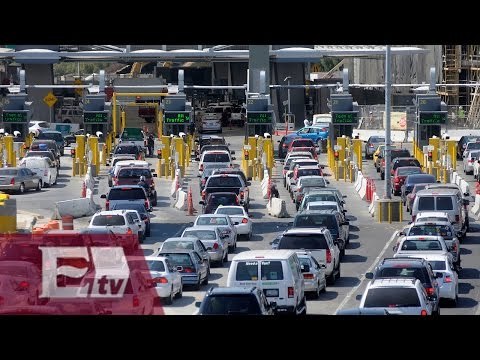 Largas filas en cruces México-EU durante temporada navideña/ Yazmín Jalil