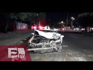 Destruyó su coche, pero logra sobrevivir a un aparatoso accidente/ Vianey Esquinca