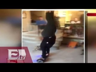 Intenta hacer truco con "hoverboard" y se estrella con árbol de Navidad / Atalo Mata