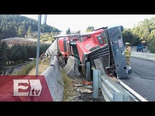 Afectaciones en la México-Toluca por accidente de tráiler/ Yazmín Jalil
