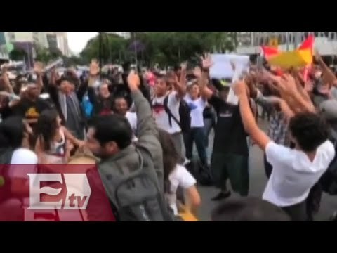 Protestas en Brasil por alza de tarifas al transporte/ Yazmín Jalil