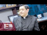 Hugo Valdemar, vocero de la Arquidiócesis de México, da detalle de la visita del Papa/ Atalo Mata