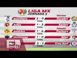 Resultados del futbol mexicano tras jugarse la jornada 3 / Vianey Esquinca