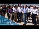Llega Peña Nieto a BCS y realiza sobrevuelo en ciudades afectadas