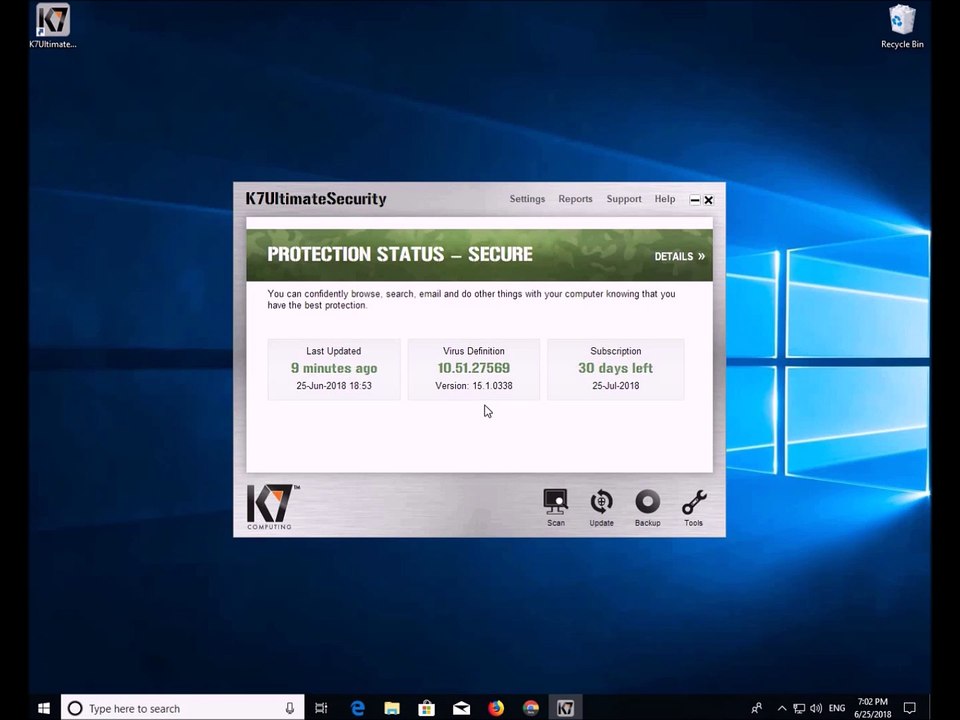 K7 Ultimate Security_Application_Control