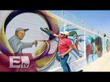 Pintan graffitis en Ecatepec para el Papa Francisco / Martín Espinoza