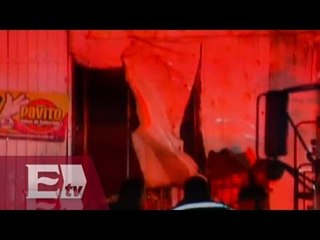 Incendio consume negocios en la Central de Abasto en Tultitlán, Edomex/ Yazmín Jalil